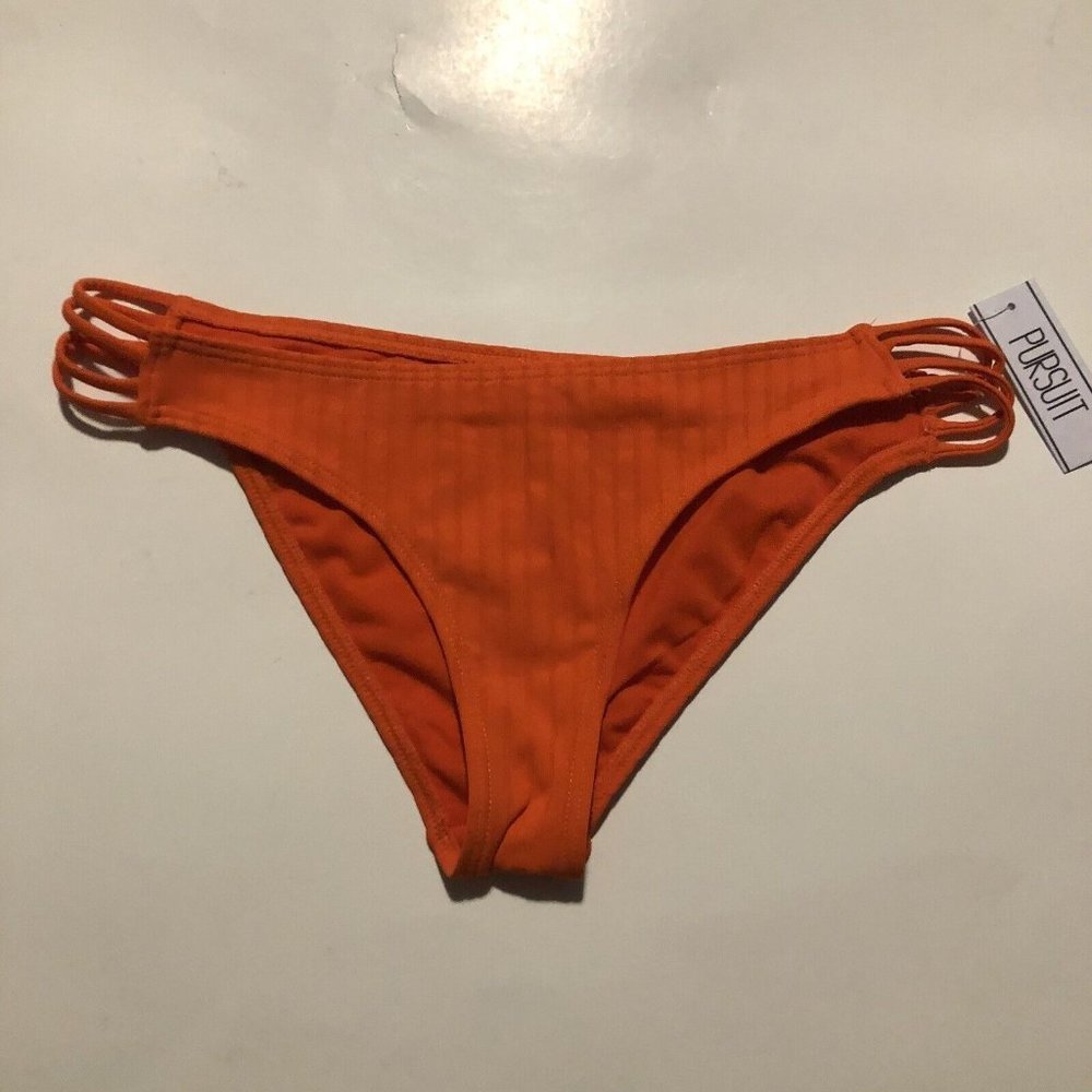 Pursuit orange swimsuit moderate coverage bottom size Large L